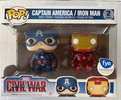 Funko Pop 2 Pack ~ Civil War ~ CAPTIAN AMERICA & IRON MAN ~ FYE Exclusive ~ NEW