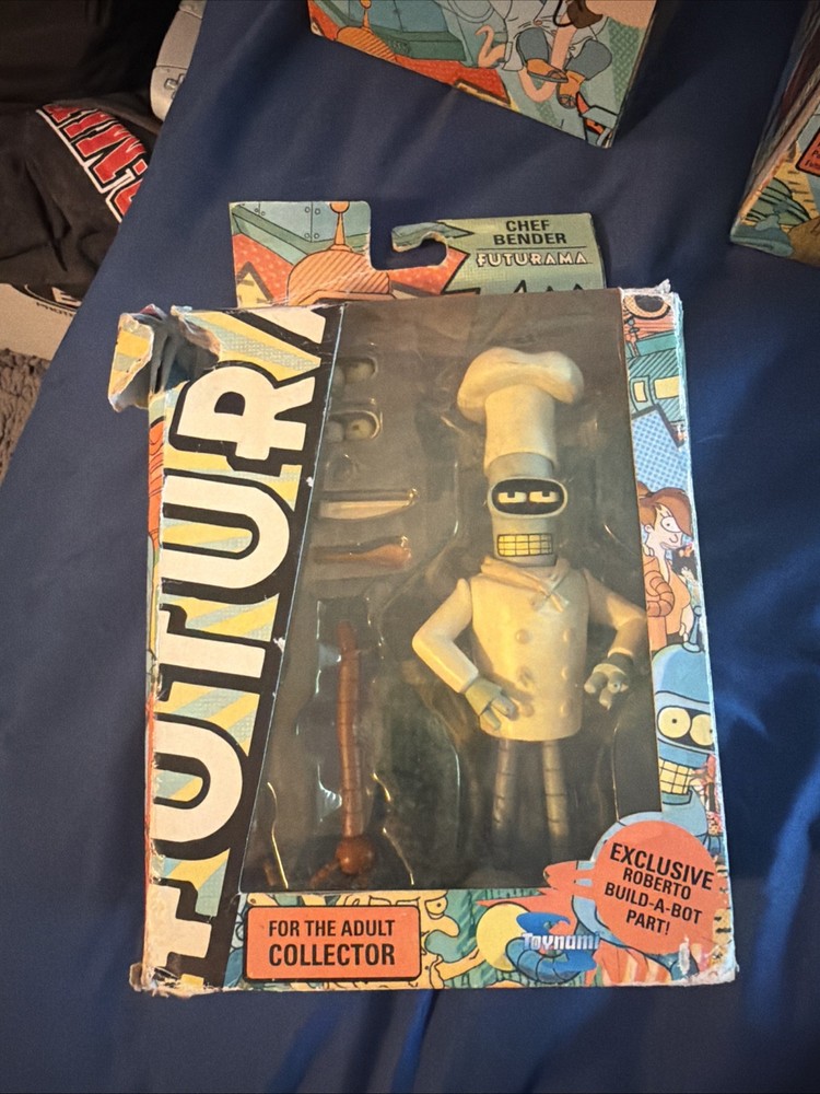 Futurama Toynami Figure Chef Bender Complete Wow!!! Roberto Build A Bot BAF