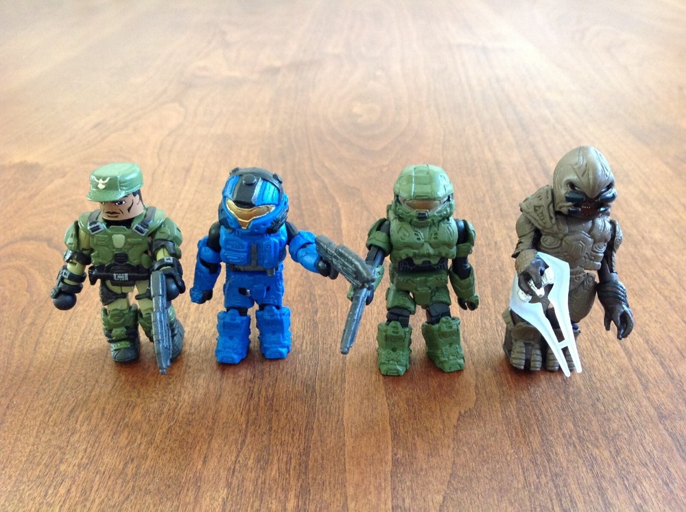 Halo Minimates Series 1 SGT Johnson Blue Spartan CQB Master Chief Rare Arbiter