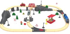 Battery Powered Train Set for Railway System, Electric Train Toys for Wooden …