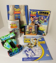 Vintage Toy Story Lot Books CD VHS Toy