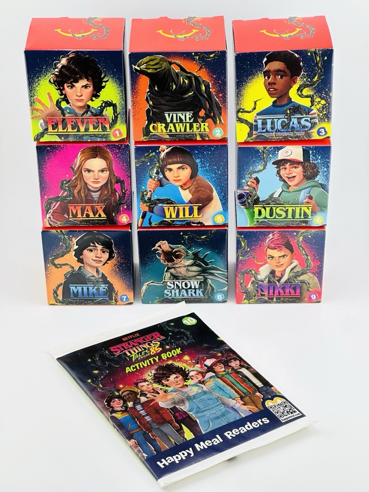 2026 McDonald’s Netflix’s Stranger things Tales From ‘85 Complete Set of 10