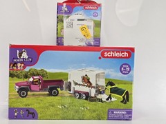 2 Lot Of Horse Club Trailer & Truck Playset with Horse & Rider Figurines + Extra