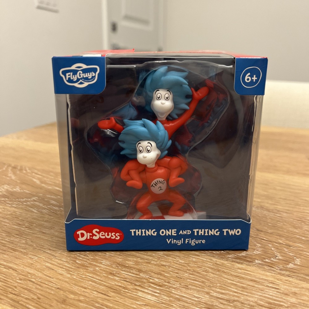Dr. Seuss Thing One & Thing Two Vinyl Figure Set Fly Guys The Cat In The Hat NEW