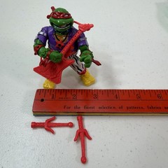 Vtg Teenage Mutant Ninja Turtles Heavy Metal Raph Figure 1991 TMNT Guitar