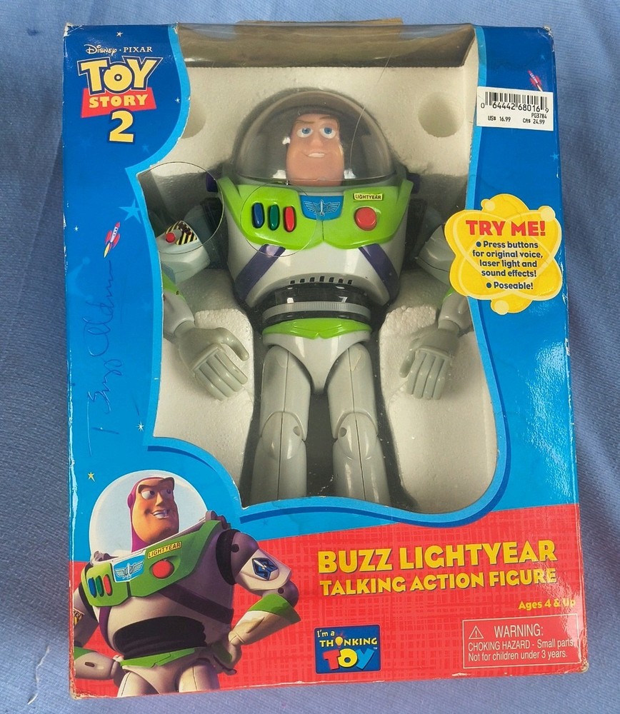 Buzz Aldrin signed Toy Story Buzz Lightyear Ultimate Talking Action Figure