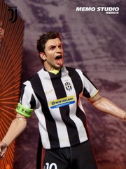 Football Stars Memoirs Studio 1/6 Del Piero Figure Roaring Head