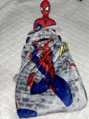 Marvel Spider-Man Fleece Throw Blanket with An Attached Plush Toy Brand New NWT