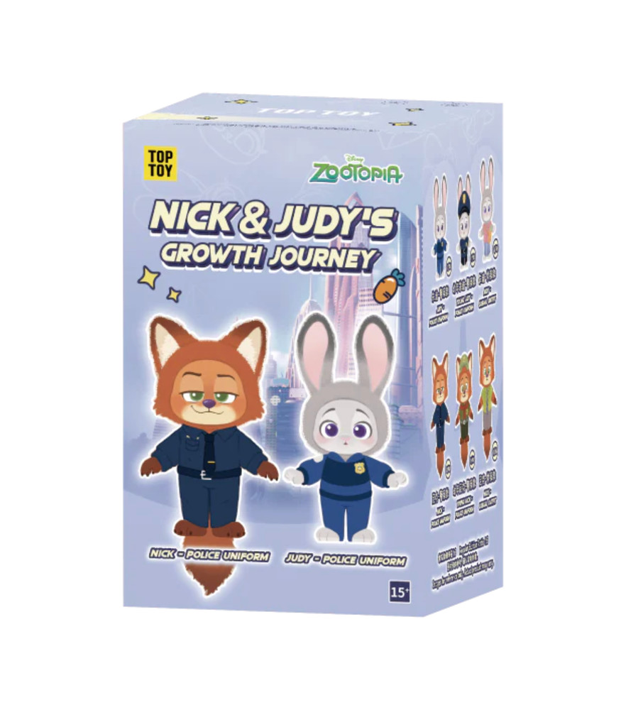 💡 TOPTOY x Disney Zootopia 2 Nick & Judy’s Growth Journey One Random Blind Box