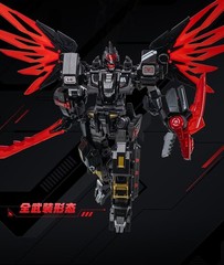 Quantum Heroes Dinoster Guardians Metatron Alpha Transformer Robot Figure Black