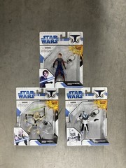 Lot of 3 Star Wars Clone Wars Keychains All New Sealed