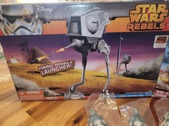 Star Wars Rebels AT-DP Imperial Troop Transport & 4 Drivers Sealed Free Shipping