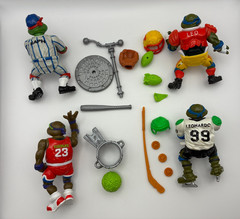 Vintage TMNT Sewer Sports All Stars Teenage Mutant Ninja Turtles Lot Of 4