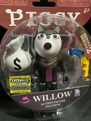 Roblox Piggy Willow 3.5″ Series 2 Action Figure w DLC 2021 Gray Wolf Silver Paw