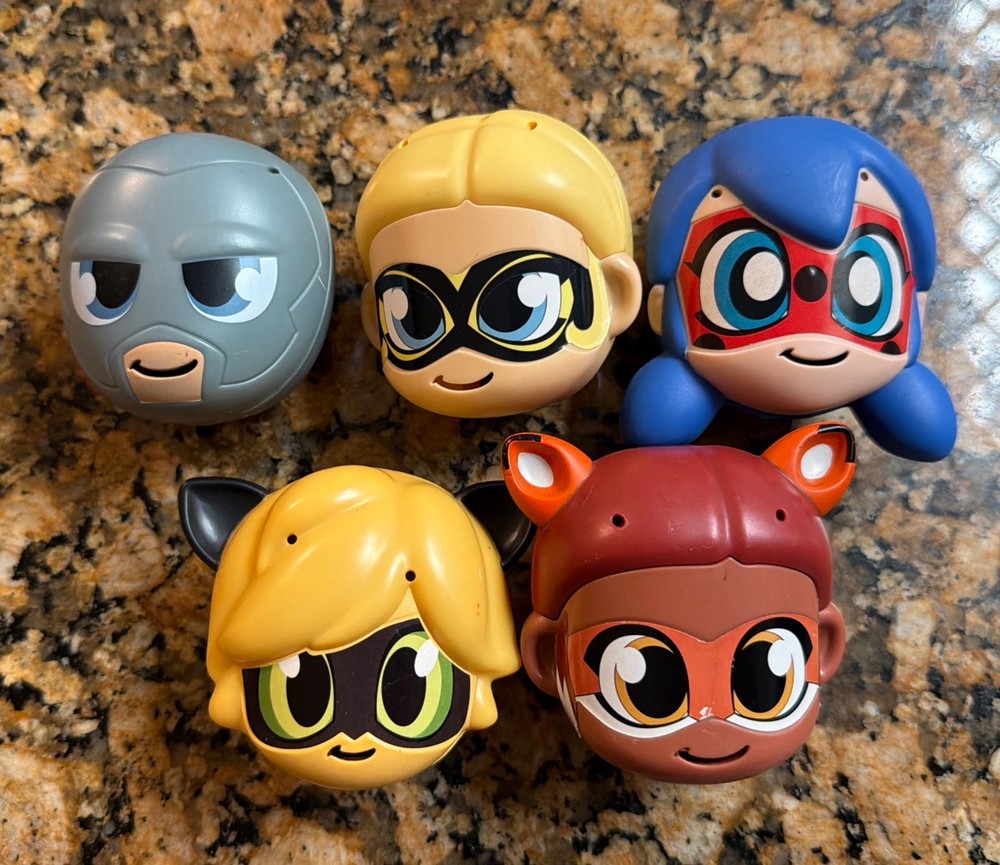 Burger King Ladybug and Cat Noir Miraculous 2017 Kid Toys Complete Set of 5