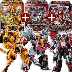 Metal Cardbot W 3Set Bloodwing Savannard Tachy Transformer Robot Korean Toy