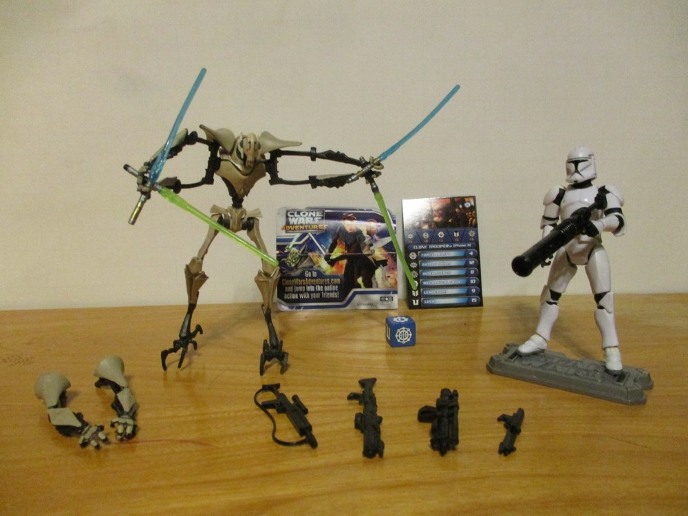 Star Wars 2008 Clone Wars: General Grievous and Clone Trooper Action Figures
