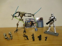 Star Wars 2008 Clone Wars: General Grievous and Clone Trooper Action Figures