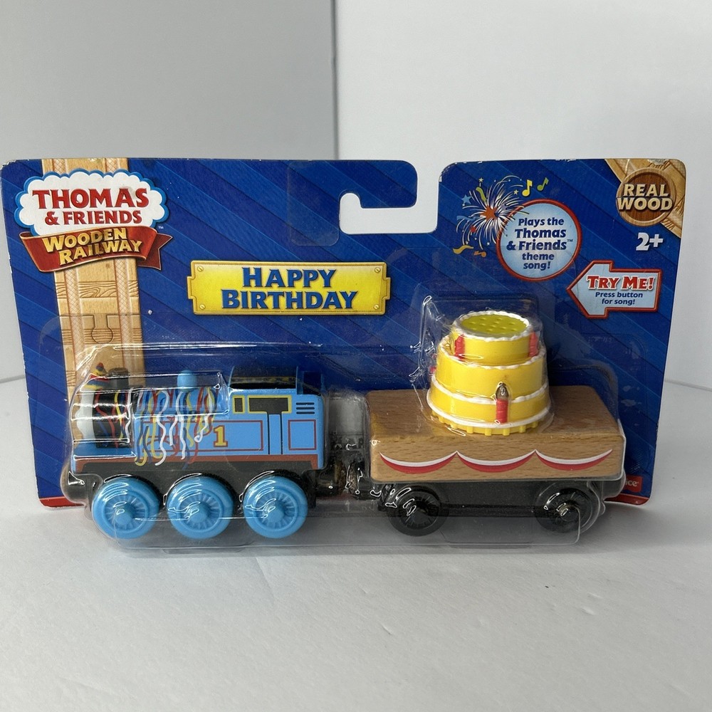 Fisher-Price Thomas & Friends Wooden Railway Real Wood Happy Birthday Thomas