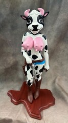 Strangeco Cathy Cowgirl Statuette B/W Ver. Ron English Pop Art NRFB USA Seller