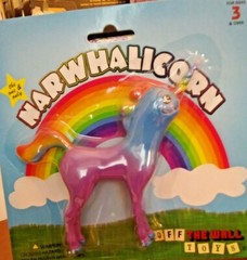 Narwhalicorns: (1) 5″ Bendable Figure & (1) 13″ Plush 1/2 Narwhal & Unicorn OTWT