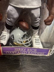 NFL Gladiators Of The Gridiron Jerry Rice Oakland Raiders Football Figure WHITE