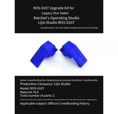 Crowdfunded 3D Printed Height Upgrade Parts Kit for Star Saber Non‑Transformable