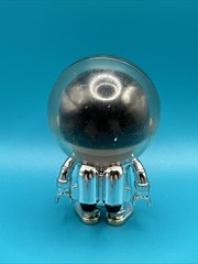 Ryans World Chrome Silver Astronaut Space Suit 3″ Blue “R” Figure Bonkers Toy G1
