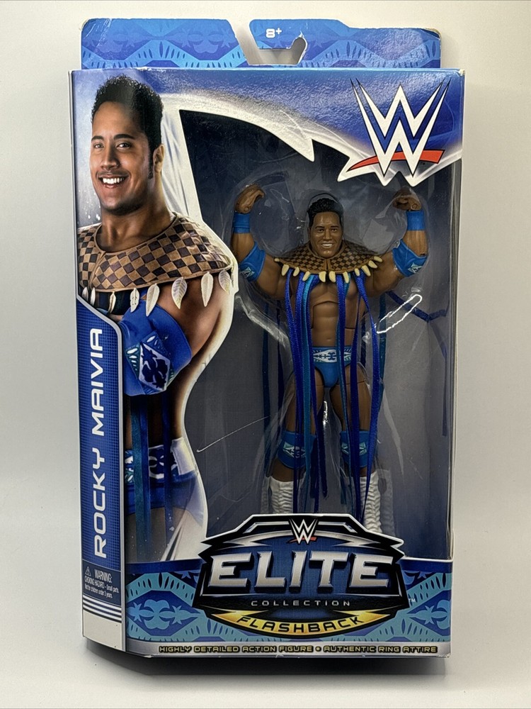 WWE Elite Flashback Rocky Maivia Exclusive Mattel Action Figure WWF The Rock