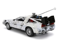 DMC DeLorean Time Machine Brushed Metal (Frost Version) with Lights “Back to the