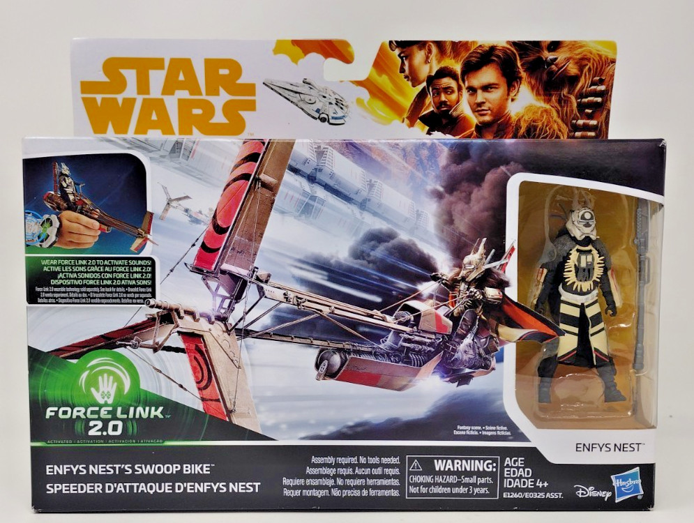 Hasbro Star Wars Force Link 2.0 Enfys Nest Swoop Bike with Action Figure NIB