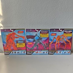 Playmates Toys Monsterverse Ion Dragon, Burning Godzilla, Titanus Scylla