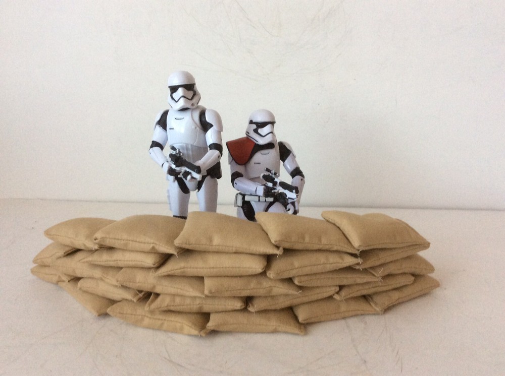 GI Joe Firebase Ryan 1/12 Custom 30 Khaki Sandbags Filled W/ Real Sand Mint New