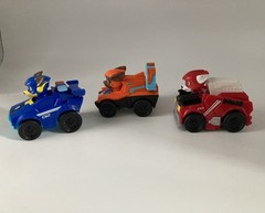 Lot Of 3 Paw Patrol Collectible Vehicles Designed For Children Aged 3 And Up.