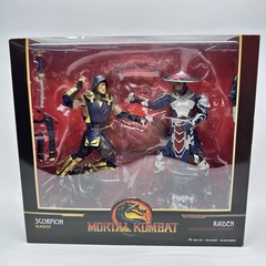Mortal Kombat Scorpion Blackout & Raiden Defender Deluxe Figure Set 2020 New