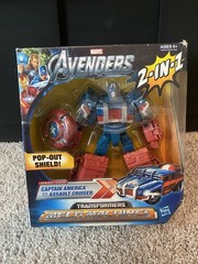 Marvel Transformers Mech Machines Captain America Assault Cruiser 2-in-1 Hasbro