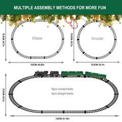 Electric Train Sets for Boys Girls Metal Alloy Christmas Trains Toys Steam Locom