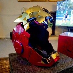 Autoking Iron Man Mask Mk5 1:1 Helmet Wearable Voice Touch Cosplay Props Jarvis