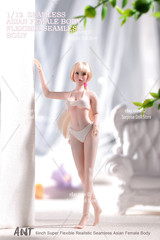 1/12 Female Seamless Body Flexible Pale Medium Bust For 6″ Action Figure Doll