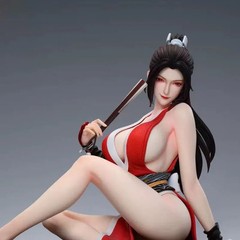 Anime Figure Inspired by Mai Shiranui 1/4 Red PVC Model Dolls Statue Unbranded