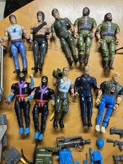 Vintage 1980s Coleco Rambo Force of Freedom 13 Figure Lot Vehicles Playset