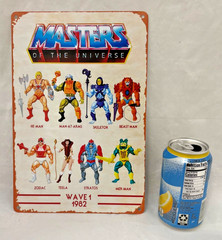 Masters of the Universe – Wave 1 – Action Figure – Metal Sign – MOTU – NEW