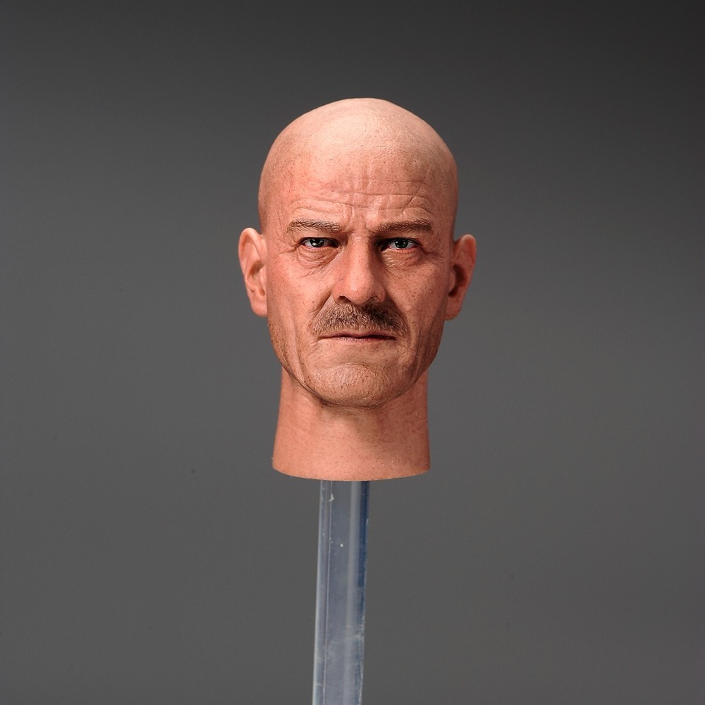 1:6 Bryan Cranston Head Sculpt Breaking Bad White Head Model Toys
