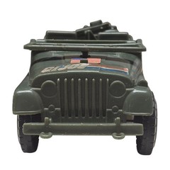 Vintage Toy GI JOE Willys Army Jeep Green 739 With Machine Gun 7 7/8″ Long