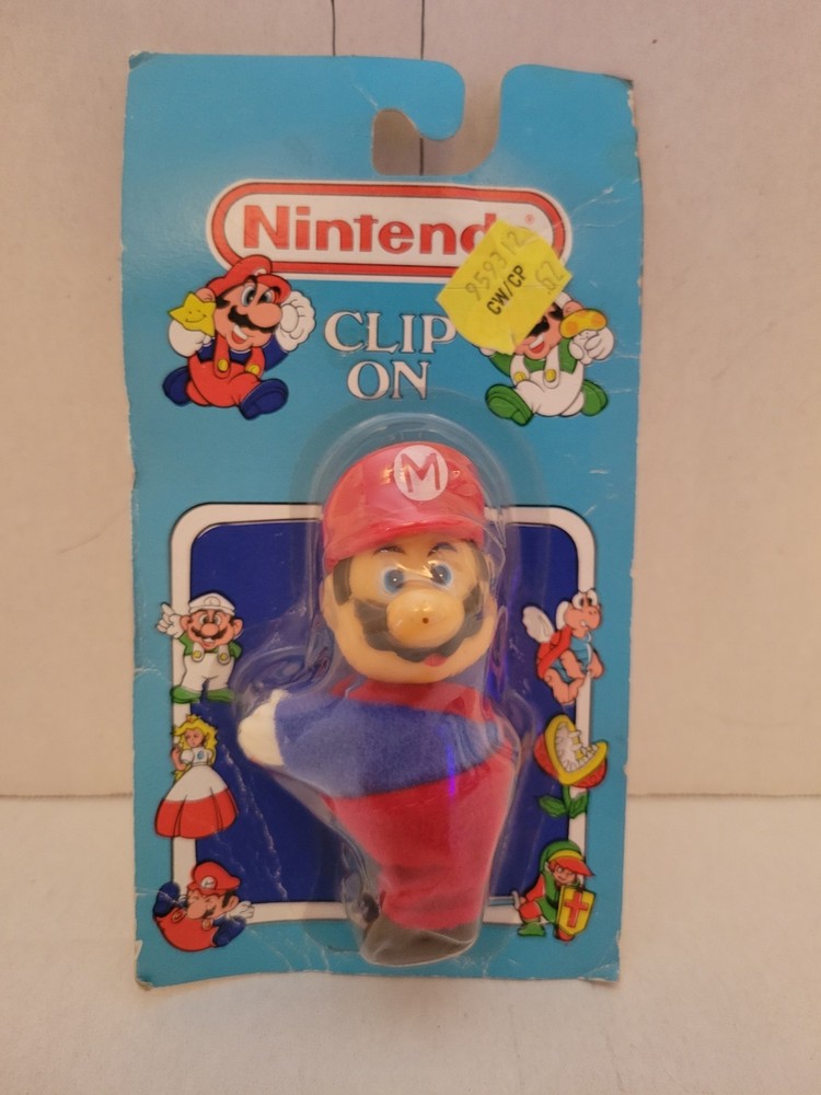 Vintage 1989 Nintendo Super Mario Clip On ACE Novelty Figure Sealed MOC M2308