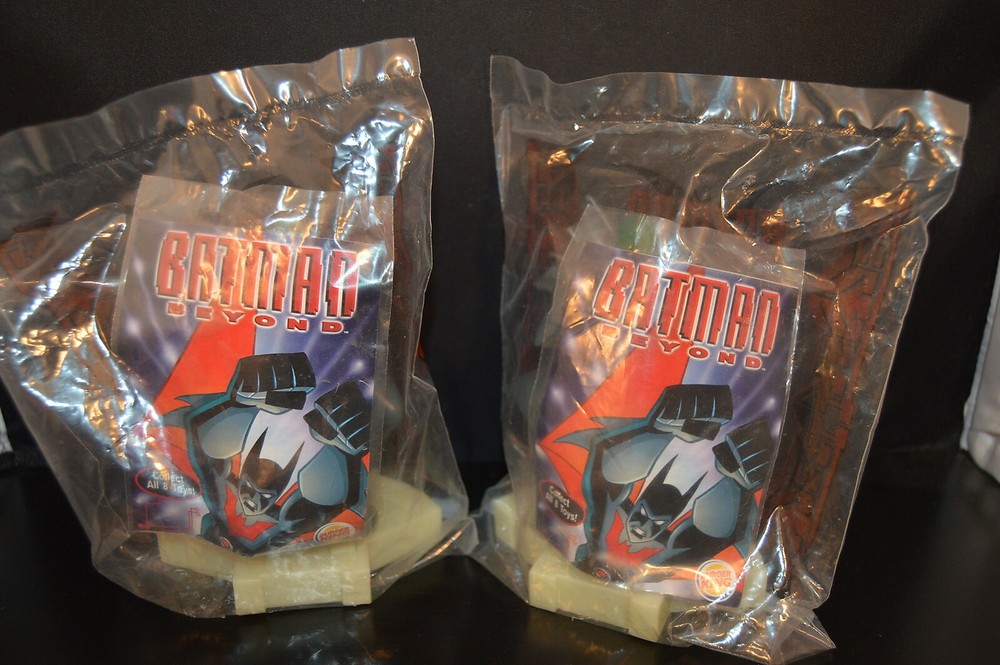 Lot of 2 “BATMAN BEYOND” BURGER KING TOYS action hero NOS Fast Food TV & MOVIE