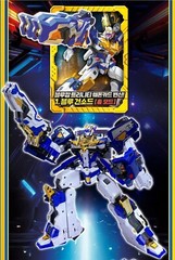Metal Cardbot S Season2 BLUE COP TRINITY Transformer Robot Car Figure Toy New