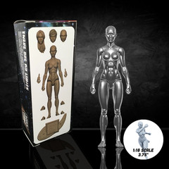Vitruvian H.A.C.K.S. Character Blanks Chrome Female 1:18 Scale Action Figure