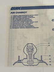 VINTAGE GI JOE AIR CHARIOT BLUEPRINTS ARAH