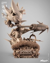 3D Printed Fan Art Sonic the Hedgehog Sculpture by Wicked